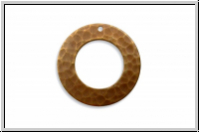 Ring, flach, geh�mmert, VINTAJ, 22mm, antikmessingfb., Messing, 1 Stk.