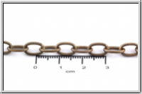 Gliederkette, Ankerkette, geriffelt, VINTAJ, 9,5x6,5mm, antikmessingfb., Messing, Preis/10cm
