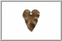 Anh�nger "Woodland Leaf" ViNTAJ, 14x18mm, antikmessingfb., Messing, 1 Stk.