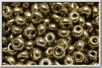 Drops, PRECIOSA, 05/0, black, op., dk. bronze, 100Stk.