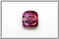 b�hm. Lampenperle, Silbereinzug, Quadrat, lt. rose/pink, 1 Stk.
