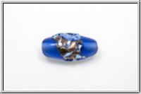 b�hm. Lampenperle, Silbereinzug, Olive, sapphire mit Sprenkel, 1 Stk.