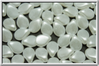Pip-Beads, 5x7mm, white, alabaster, pastel white, 50 Stk.