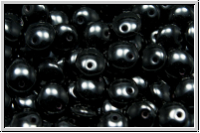 Linsen, 6x2,5mm, seitl. Loch, black, op., 50 Stk.