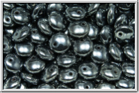 Linsen, 6x2,5mm, seitl. Loch, hematite, met., 50 Stk.