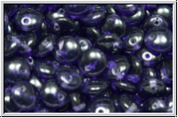 Linsen, 6x2,5mm, seitl. Loch, tanzanite, trans., 50 Stk.