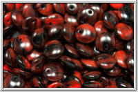 Linsen, 6x2,5mm, seitl. Loch, black/red ombriert, op., 50 Stk.
