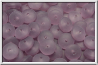 Linsen, 6x2,5mm, Loch mittig, amethyst, lt., trans., matte, 50 Stk.