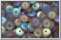 Linsen, 6x2,5mm, Loch mittig, amethyst, lt., trans., matte, AB, 50 Stk.