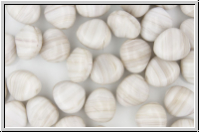 B�hm. Glasperle, Nugget, 7x9,5x10,5mm, lt. grey/brown, 10 Stk.