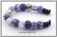 K�nstlerperlen, Set, tanzanite, 20 Stk.