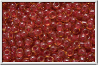 R-11-0365, TOHO Rocailles, 11/0, topaz, lt., trans., pomegranate-ld., 10g