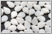 Pip-Beads, 5x7mm, white, op., luster, 50 Stk.