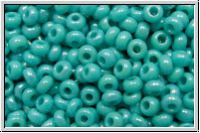 b�hm. Rocailles, 10/0, turquoise, op., silver marbled, 10g