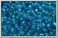 b�hm. Rocailles, 09/0, blue, capri, trans., silver-ld., 10g