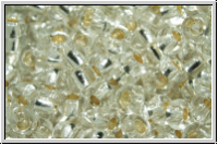b�hm. Rocailles, 08/0, crystal, trans., silver-ld., 10g