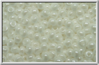 b�hm. Rocailles, 11/0, white, op., luster, 10g