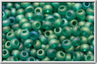 b�hm. Rocailles, 10/0, emerald, trans., matte, AB, 10g