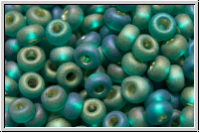 b�hm. Rocailles, 08/0, teal, trans., silver-ld., frosted, AB, 10g