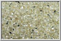 b�hm. Rocailles, 13/0, crystal, trans., silver-ld., 10g