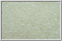 b�hm. Rocailles, 10/0, white, opal. luster, 10g
