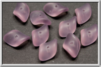 b�hm. Glasperle, Cornflake, 8x12mm, amethyst, lt., trans., matte, 10 Stk.