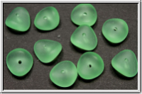 b�hm. Glasperle, Cornflake, 9mm, periot, trans., matte, 10 Stk.