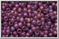 R-11-0625f, TOHO Rocailles, 11/0, plum, trans., matte, iris., 10g