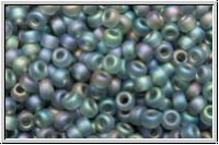 RR-11-0152fr, MIYUKI Rocailles, 11/0, grey, trans., matte, AB, 10g