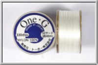 TOHO OneG Beading-Thread F�delgarn, white, 1 Spule