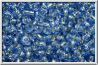 R-11-0033, TOHO Rocailles, 11/0, sapphire, lt., trans., silver-ld., 10g