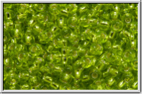 R-11-0024, TOHO Rocailles, 11/0, lime green, trans., silver-ld., 10g