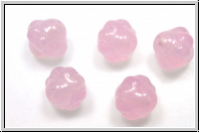 b�hm. Glasperle, Kreisel, 9mm, rose, opal, meliert, 1 Stk.