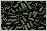 TBU-1-0049f, TOHO Bugle 1", 3mm, black, op., matte, 10g