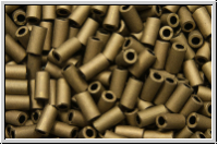 TBU-1-0702, TOHO Bugle 1", 3mm, copper, dk., met., matte, 10g