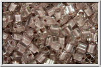 TG-11-0353, TOHO Triangles, 11/0, crystal, trans., mauve-ld., 10g
