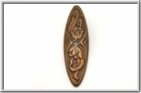Toggle-Bar "Nouveau Lily" TRINITY BRASS, 7,5x26mm, antikmessingfb., Messing, 1 Stk.