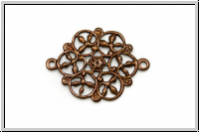 Anh�nger/Verbinder "Blume, filigran" TRINITY BRASS, Stamping, 19x13mm, antikmessingfb., Messing, 1 Stk.