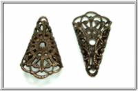 Anh�nger "Folded Filigree Triangle" TRINITY BRASS, 16x29mm, antikmessingfb., Messing, 1 Stk.