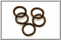 Biegering, rund, gerillt, TRINITY BRASS, 9x1,3mm, antikmessingfb., Messing, 1 Stk.