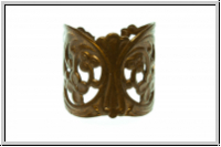 Fingerring "Dramatic Filigree" TRINITY BRASS, Durchmesser ca. 20mm, antikmessingfb., Messing, 1 Stk.