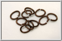 Biegering, oval, TRINITY BRASS, 7x6x0,9, antikmessingfb., Messing, 10 Stk.