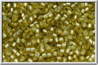 DB0686, MIYUKI Delica, 11/0, jonquil (dyed), trans., silver-ld., semi matte, 5g