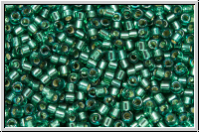 DB0607, MIYUKI Delica, 11/0, teal (dyed), trans., silver-ld., 5g