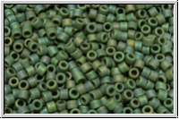 DB1594, MIYUKI Delica, 11/0, olivine, op., matte, AB, 5g