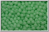 b�hm. Glasperle, rund, 3mm, mint, opal, 50 Stk.