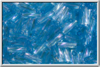 MTWB-2-0260, MIYUKI Twisted Bugles, Nr. 2 (6mm), aqua, trans., AB, 10g