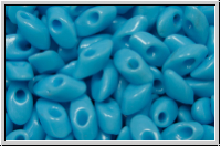 LMA-0413, MIYUKI Long Magatamas, 4x7mm, turquoise blue, op., 80 Stk.