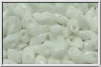 LMA-0402, MIYUKI Long Magatamas, 4x7mm, white, op., 80 Stk.