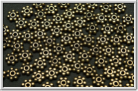 Spacer "Daisy", 4x1mm, anitkmessingfb., Metall, 25 Stk.